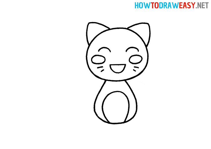 How to Draw a Small Cat - HelloArtsy