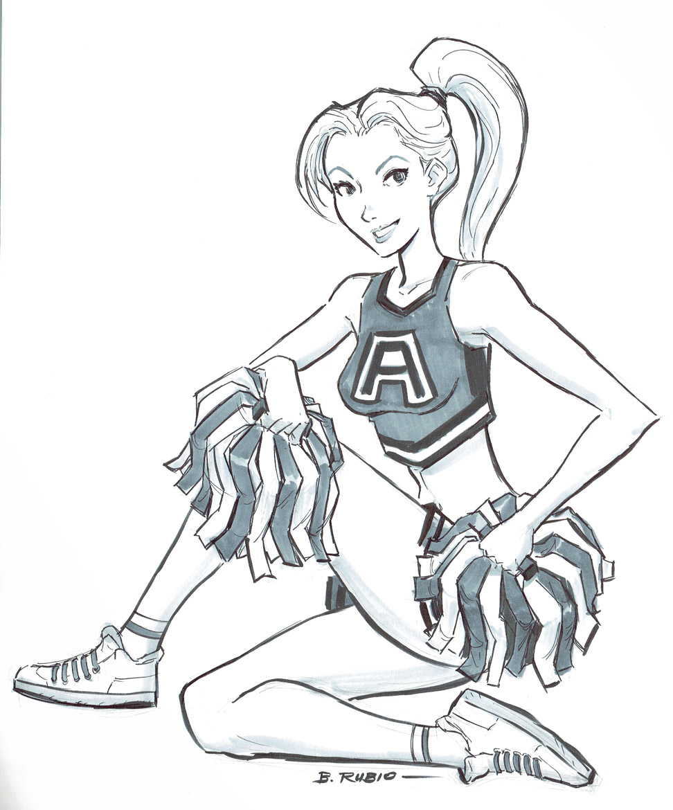Cheerleader Best Drawing