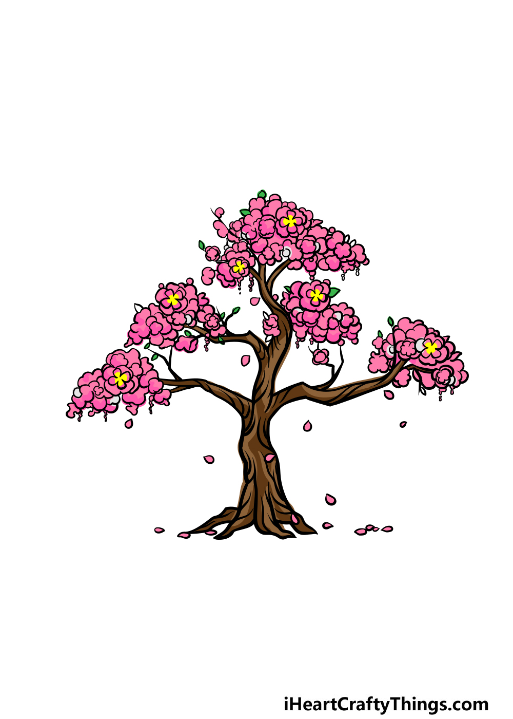 Cherry Blossom Tree Art Drawing