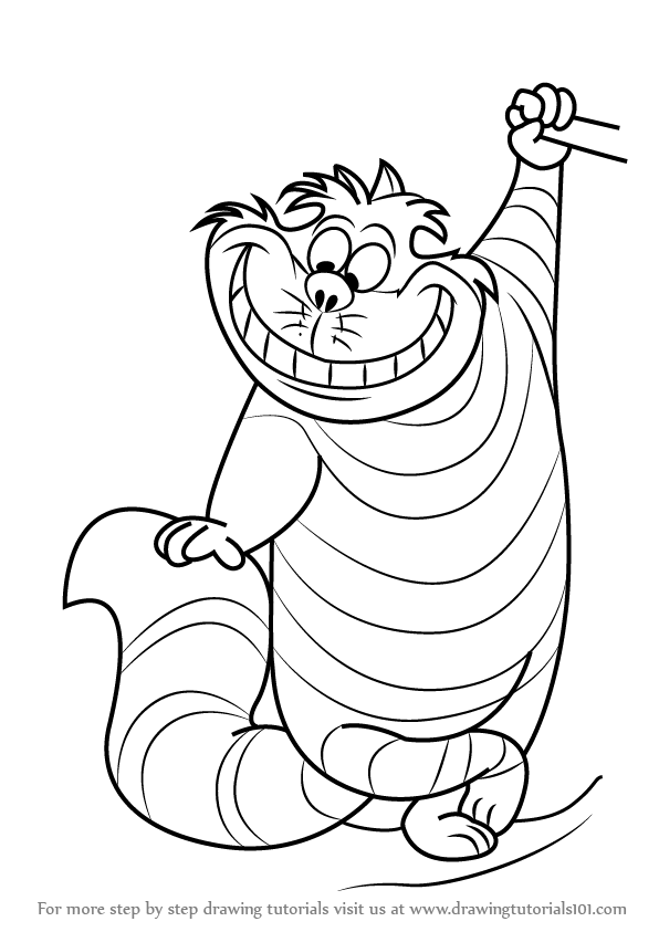 Cheshire Cat Drawing Sketch