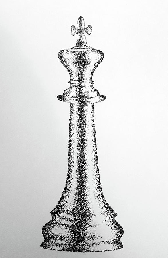 Chess Piece Drawing Sketch