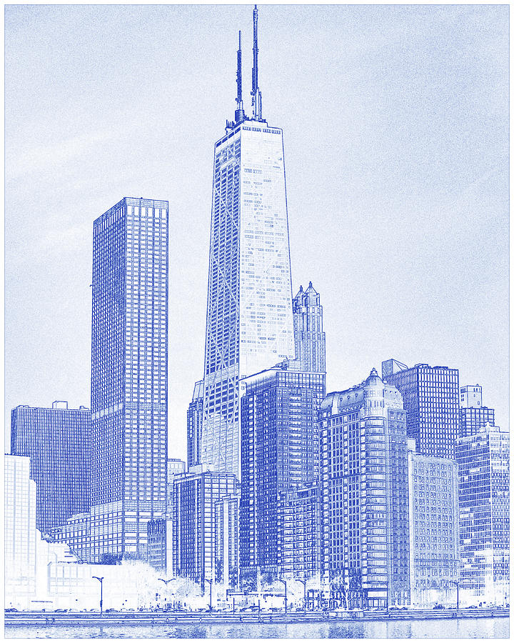 Chicago Skyline Drawing Photo