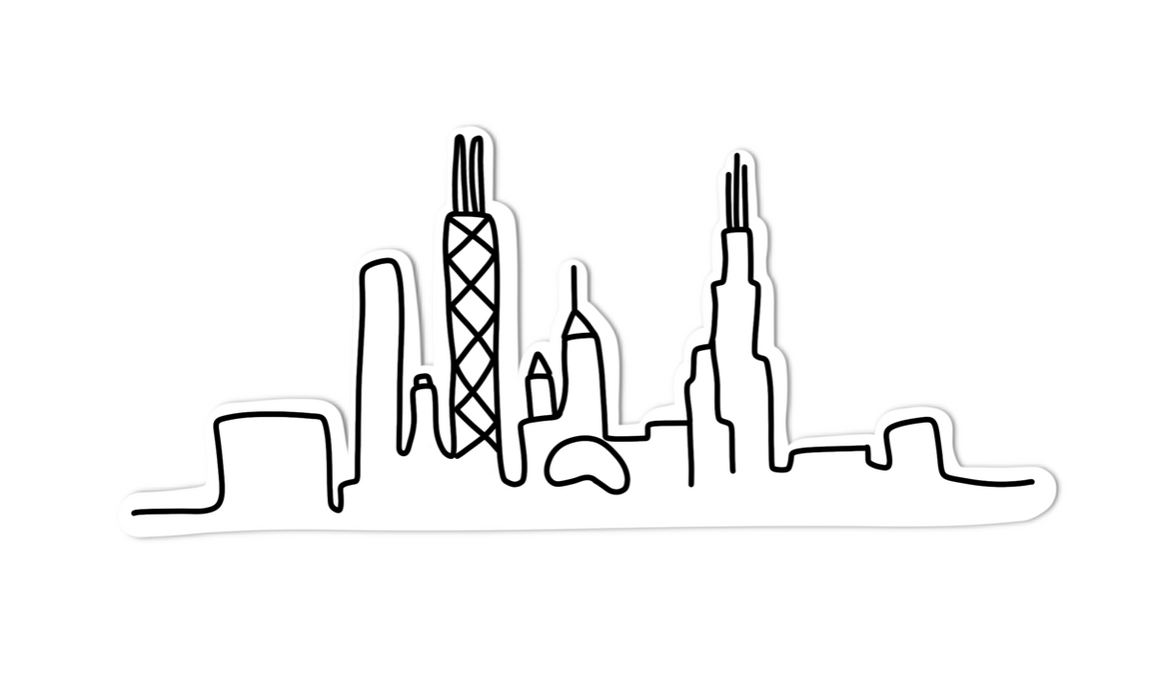 Chicago Skyline Drawing Pics