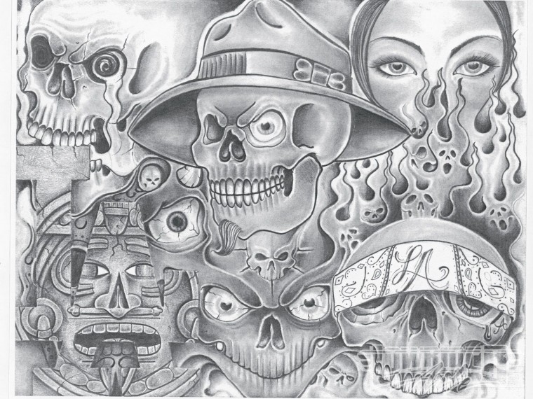 Chicano Art Drawing Picture