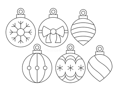 Christmas Ornaments Drawing Beautiful Image