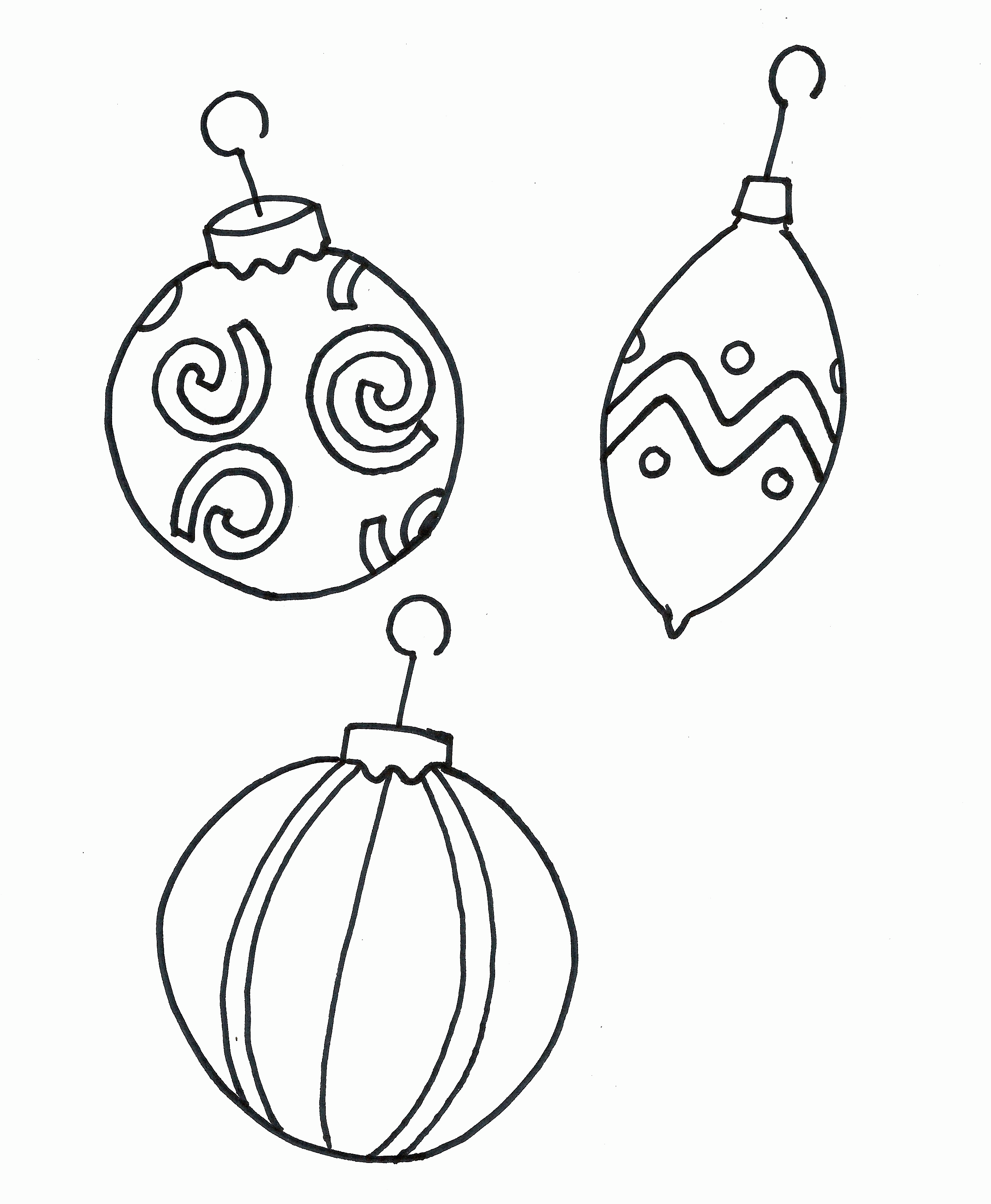 Christmas Ornaments Drawing Pics