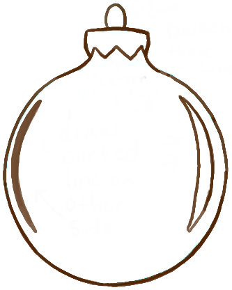 Christmas Ornaments Drawing Picture
