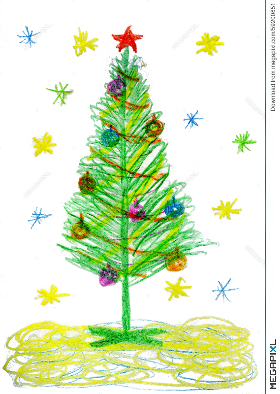 Christmas Tree Art Drawing