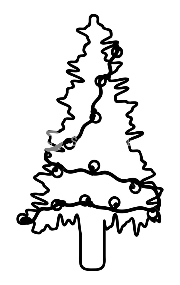 Christmas Tree Drawing Pic