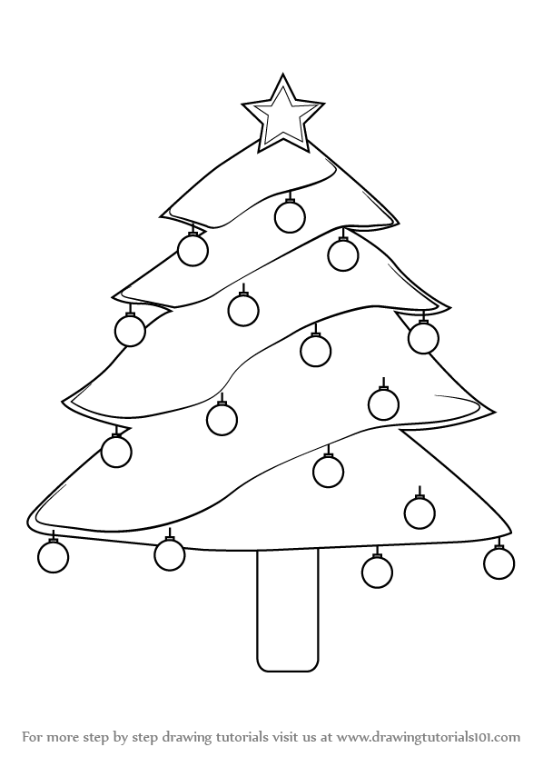 Christmas Tree Drawing Picture