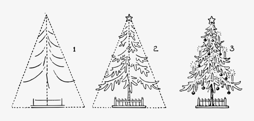 Christmas Tree Drawing Sketch