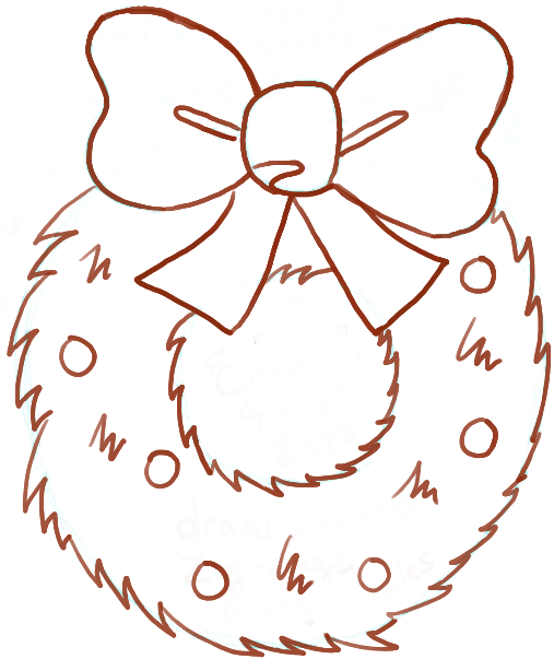 Christmas Wreath Best Drawing