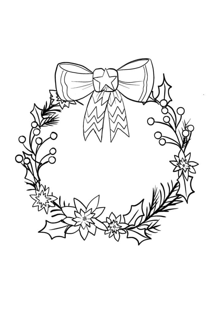 Christmas Wreath Drawing Amazing
