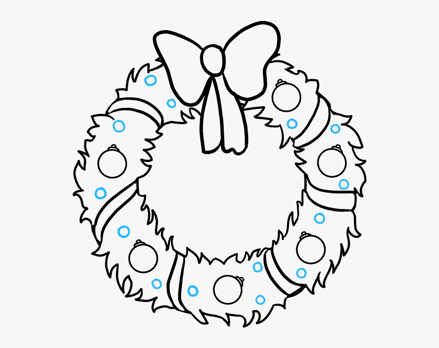 Christmas Wreath Drawing Image