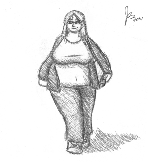 Chubby Girl Drawing Realistic