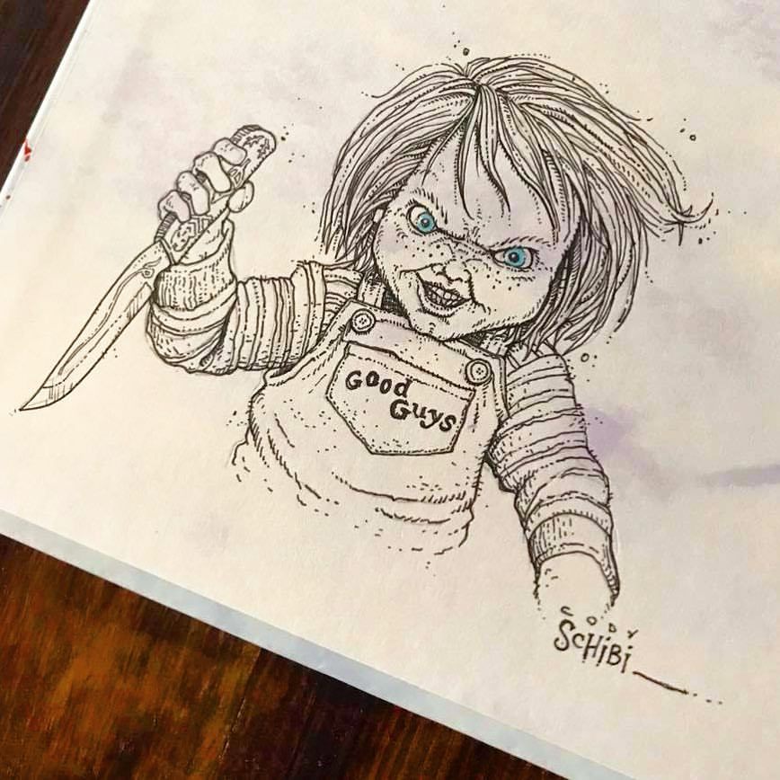 Chucky Drawing Amazing