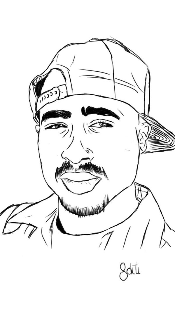 2pac Drawing Creative Art