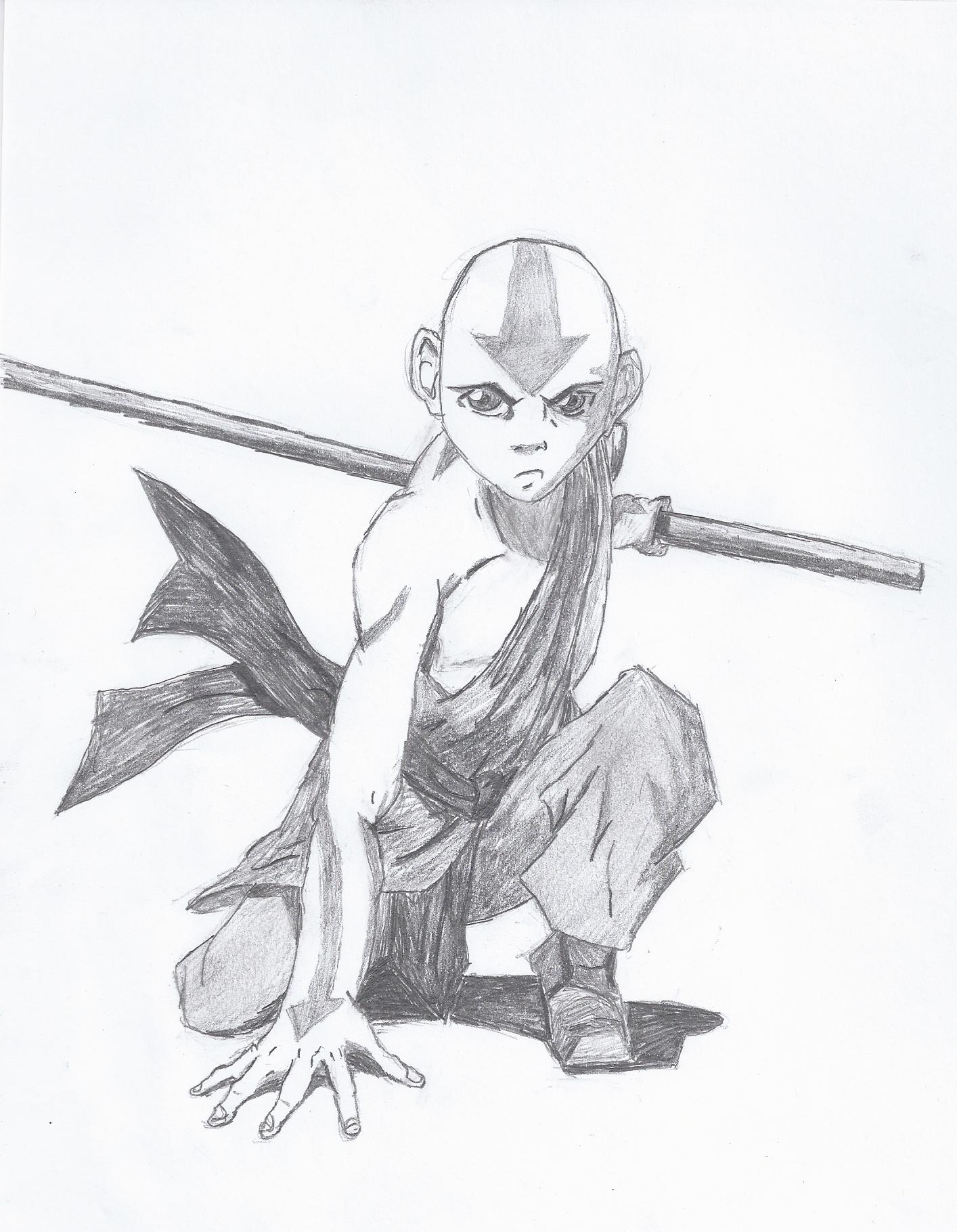 Aang Drawing Amazing