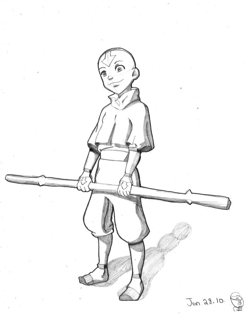 Aang Drawing Picture