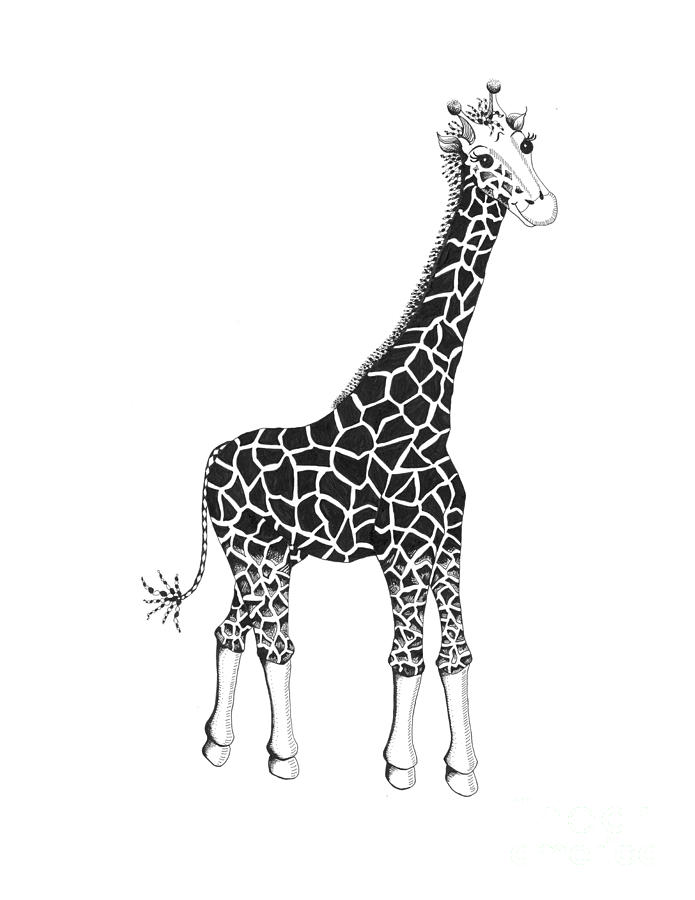 Abstract Giraffe Drawing