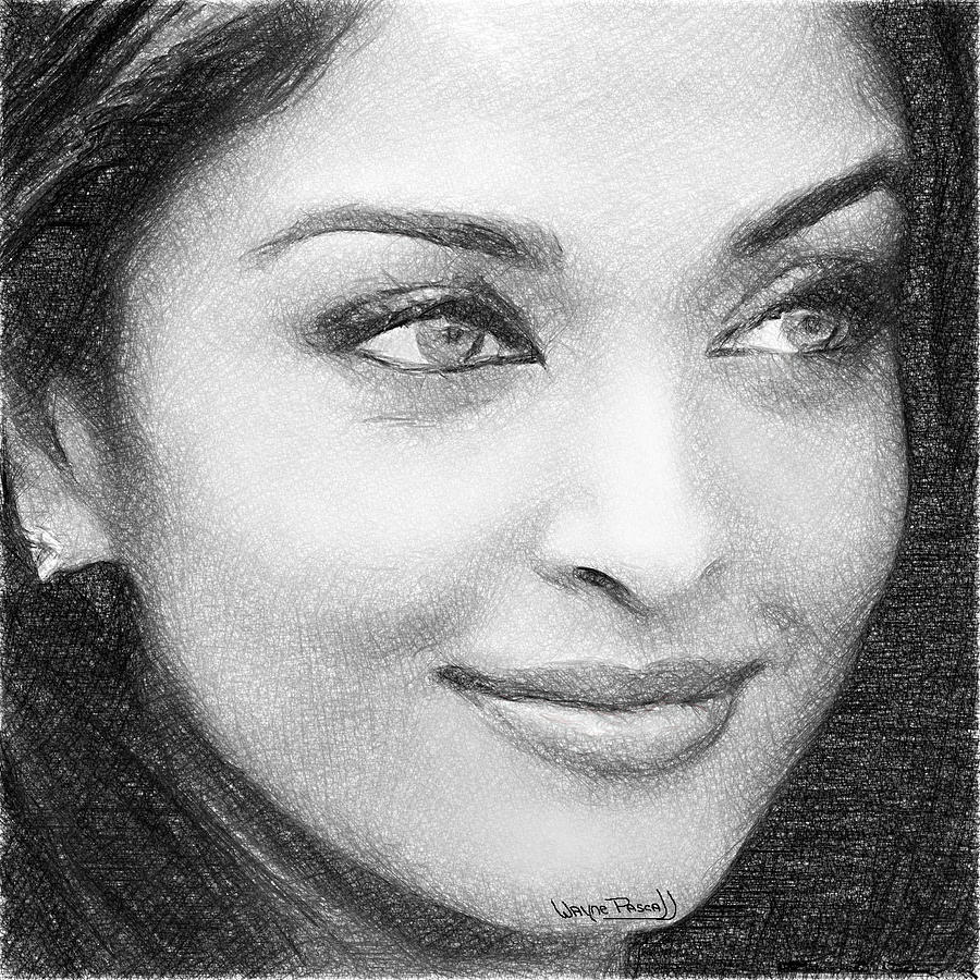 Aishwarya Rai Drawing High-Quality