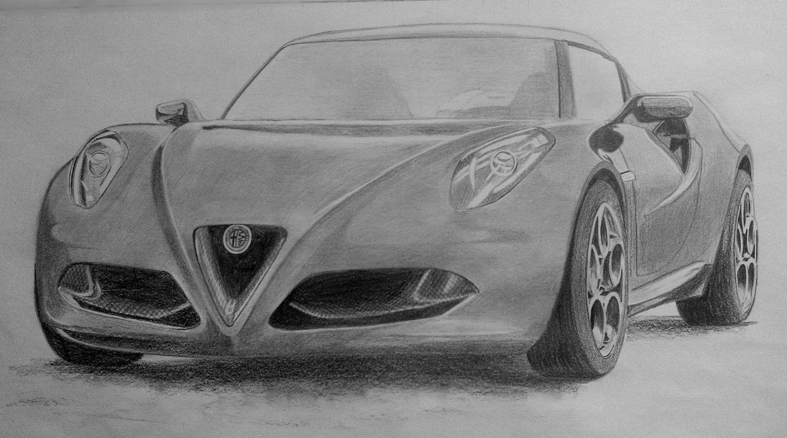 Alfa Romeo Drawing Art