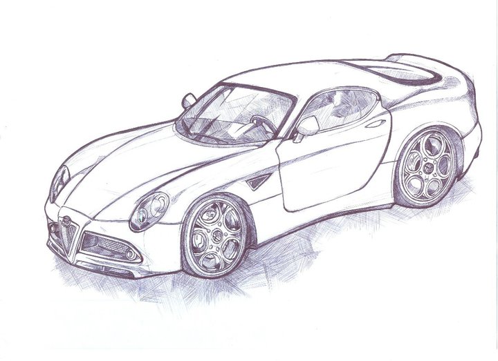 Alfa Romeo Drawing Realistic