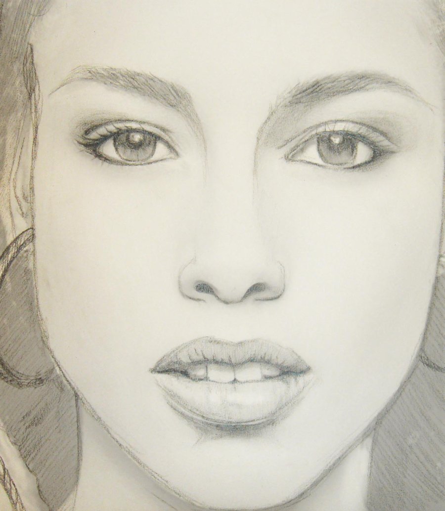 Alicia Keys Drawing Sketch