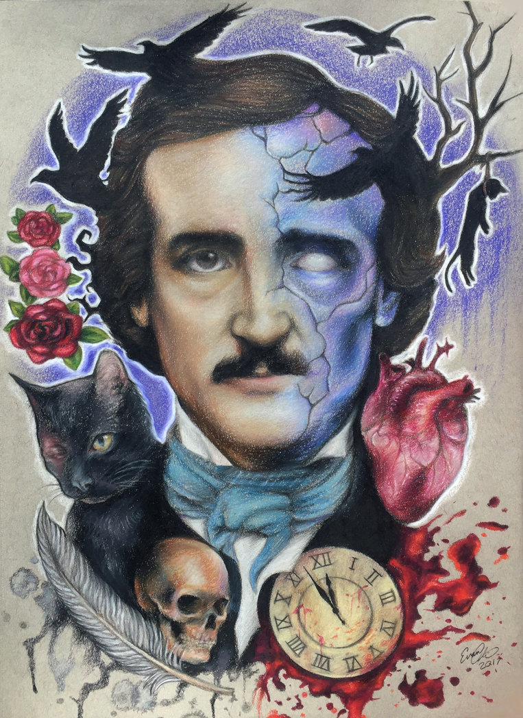 Allan Poe Drawing Sketch