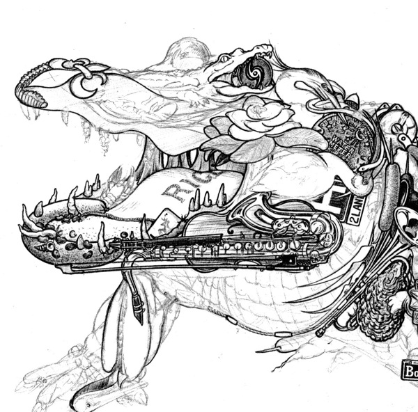 Alligator Drawing Pic