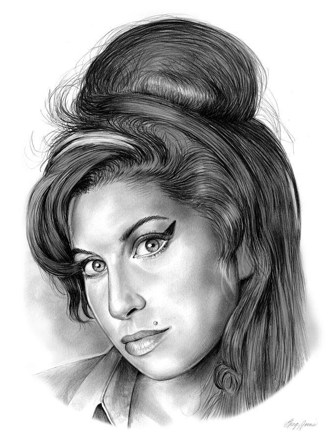 Amy Winehouse Drawing High-Quality