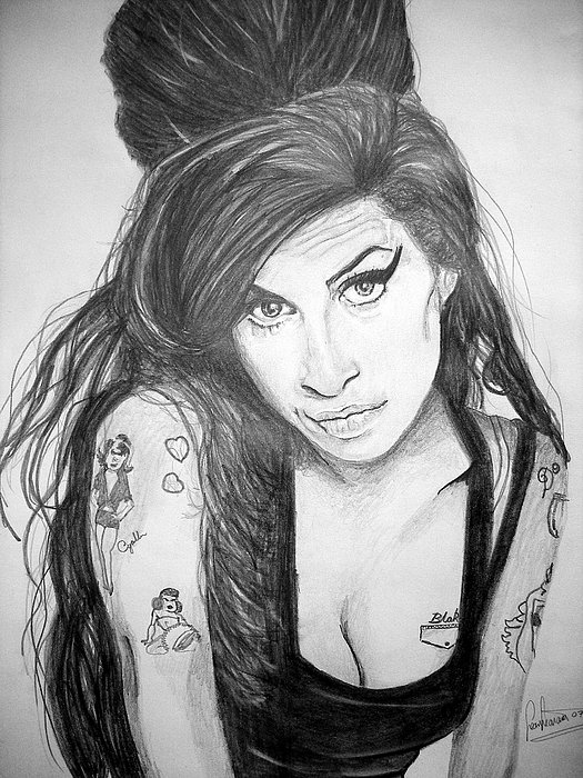Amy Winehouse Drawing Pictures