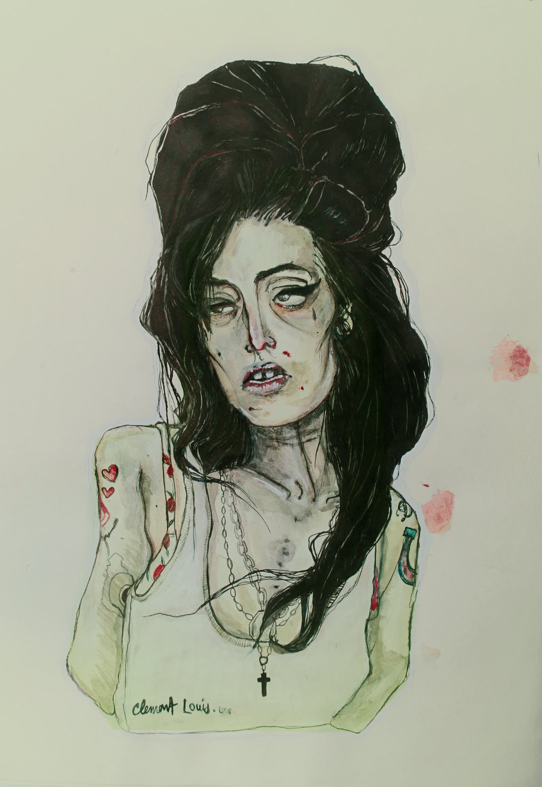 Amy Winehouse Drawing Sketch