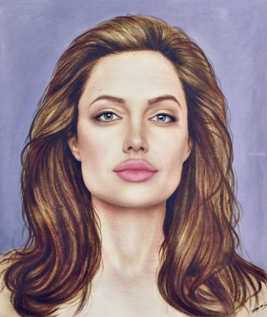 Angelina Jolie Drawing Beautiful Image