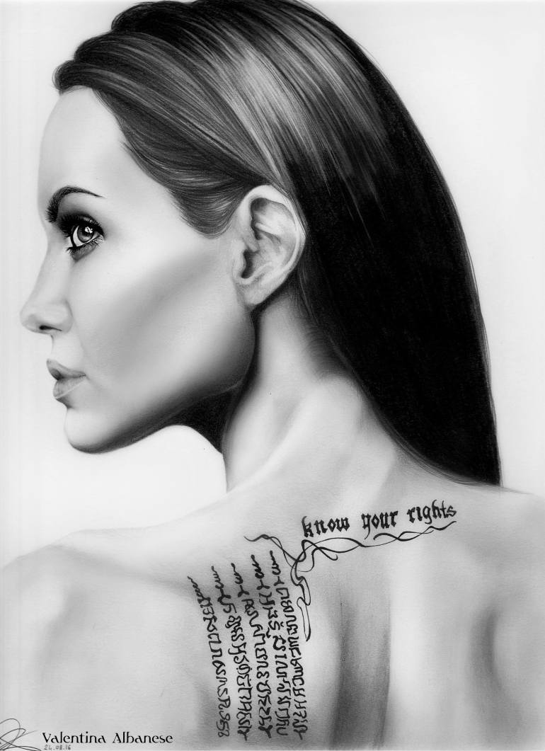 Drawing Angelina Jolie  Steemit