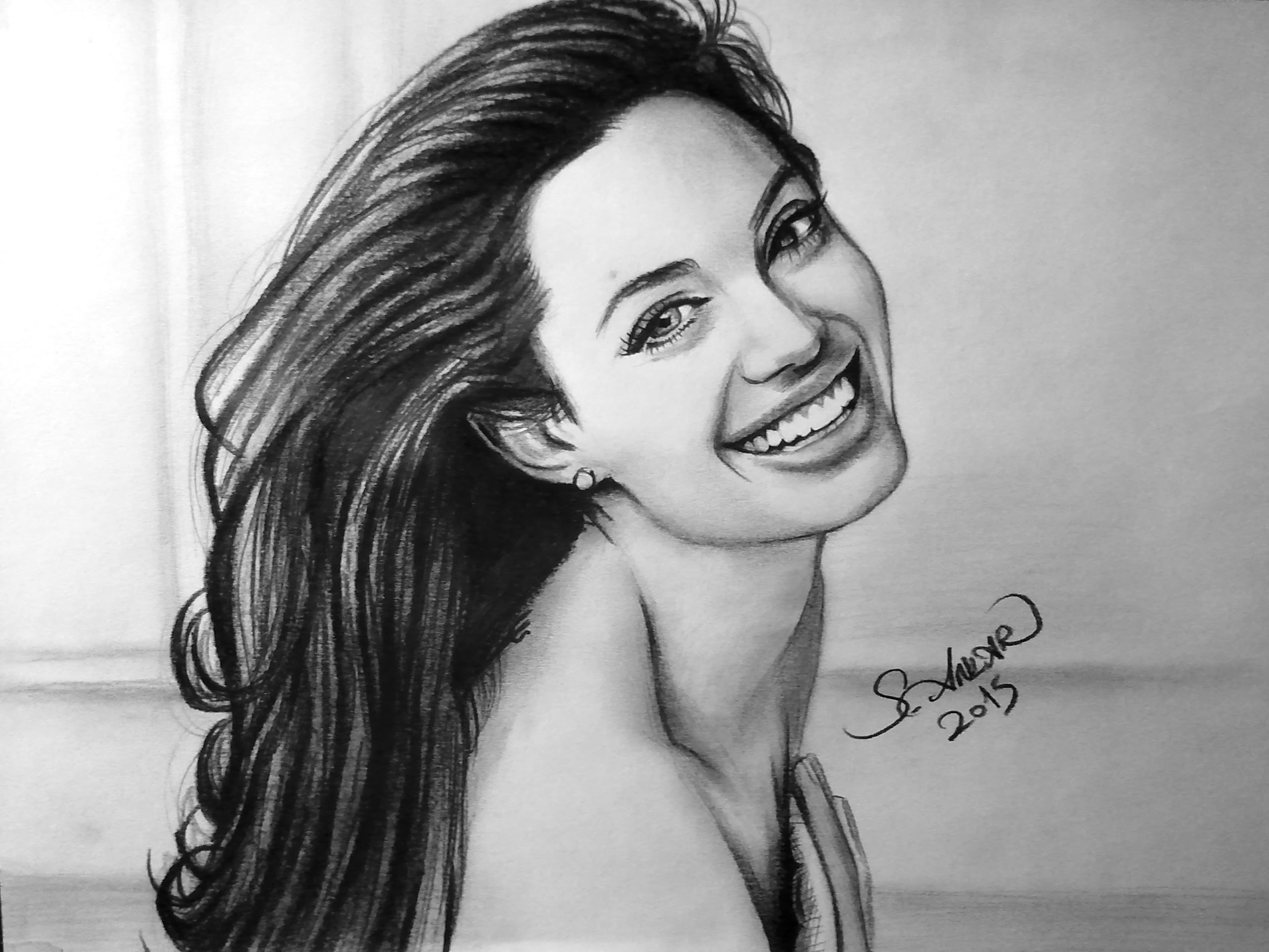 Angelina Jolie Drawing Pictures