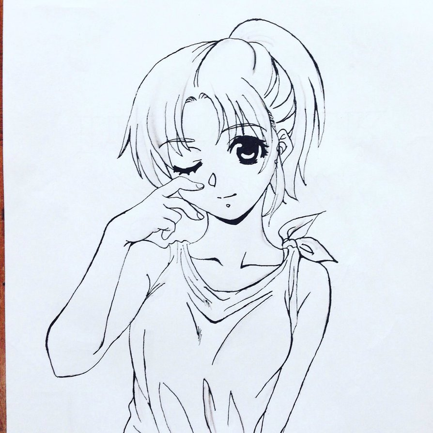 Anime Girl Drawing Realistic - Drawing Skill