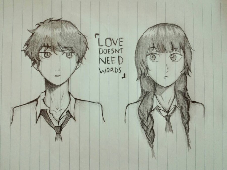 Anime Love Drawing Pic