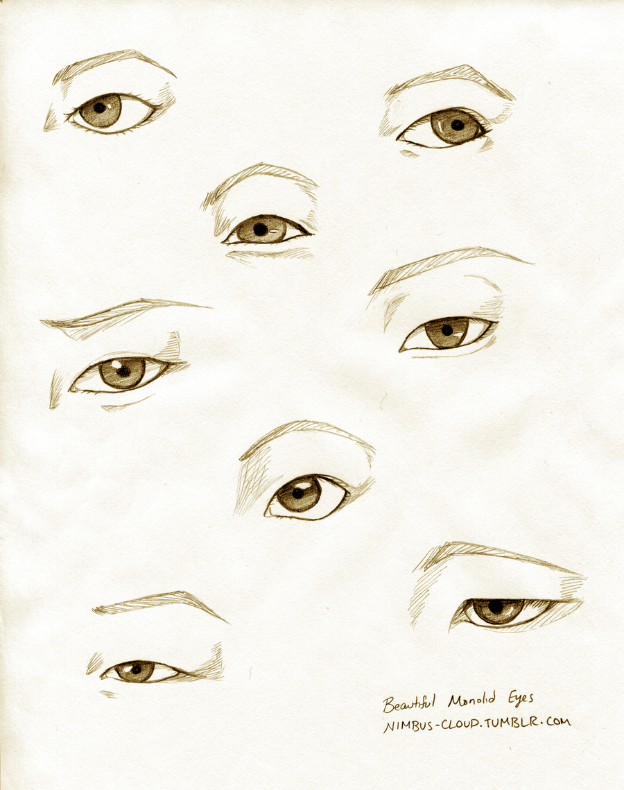 Asian Eyes Drawing Art