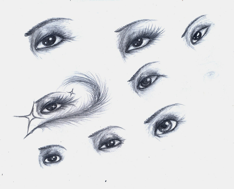 Asian Eyes Drawing High-Quality