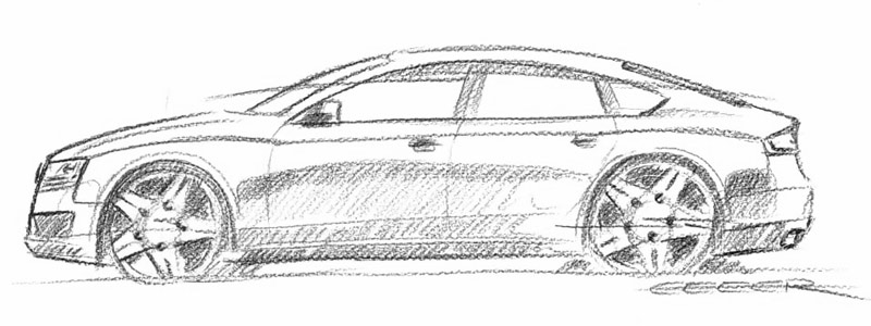 Audi Drawing Pic