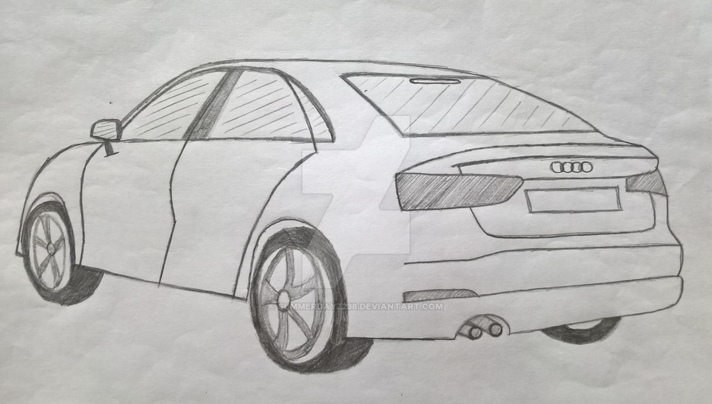 Audi High-Quality Drawing