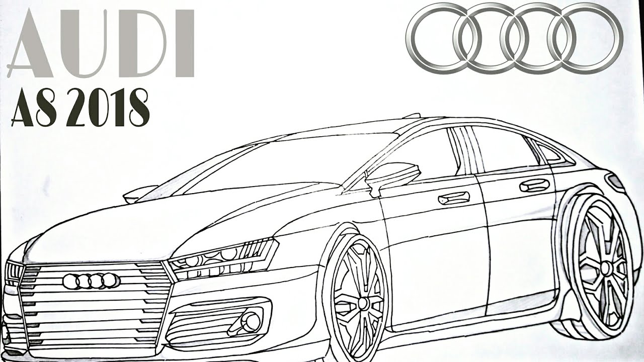 Audi Realistic Drawing