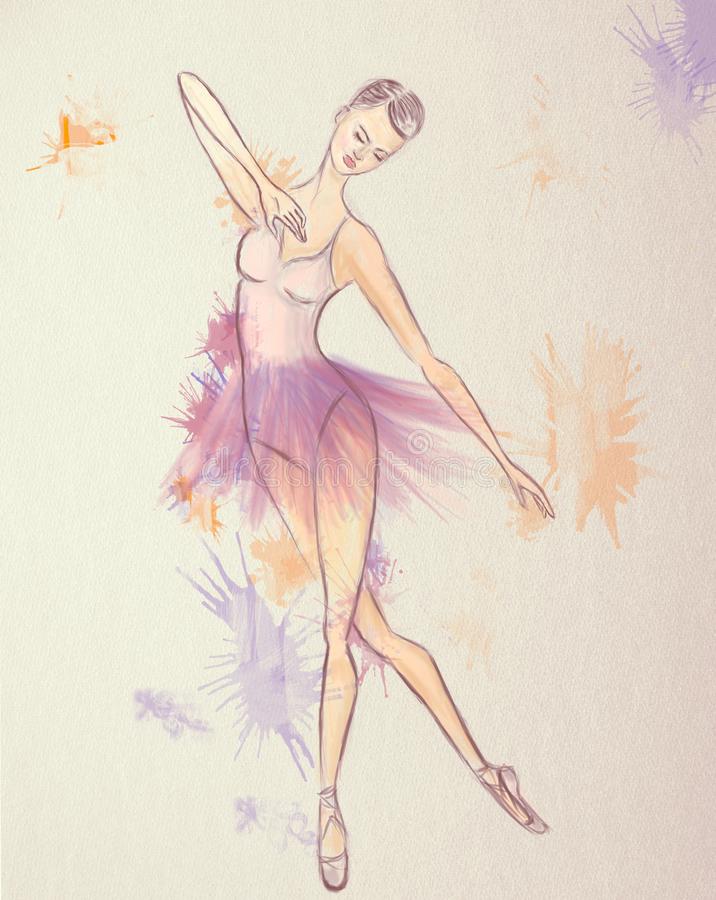 Ballerina Drawing Art