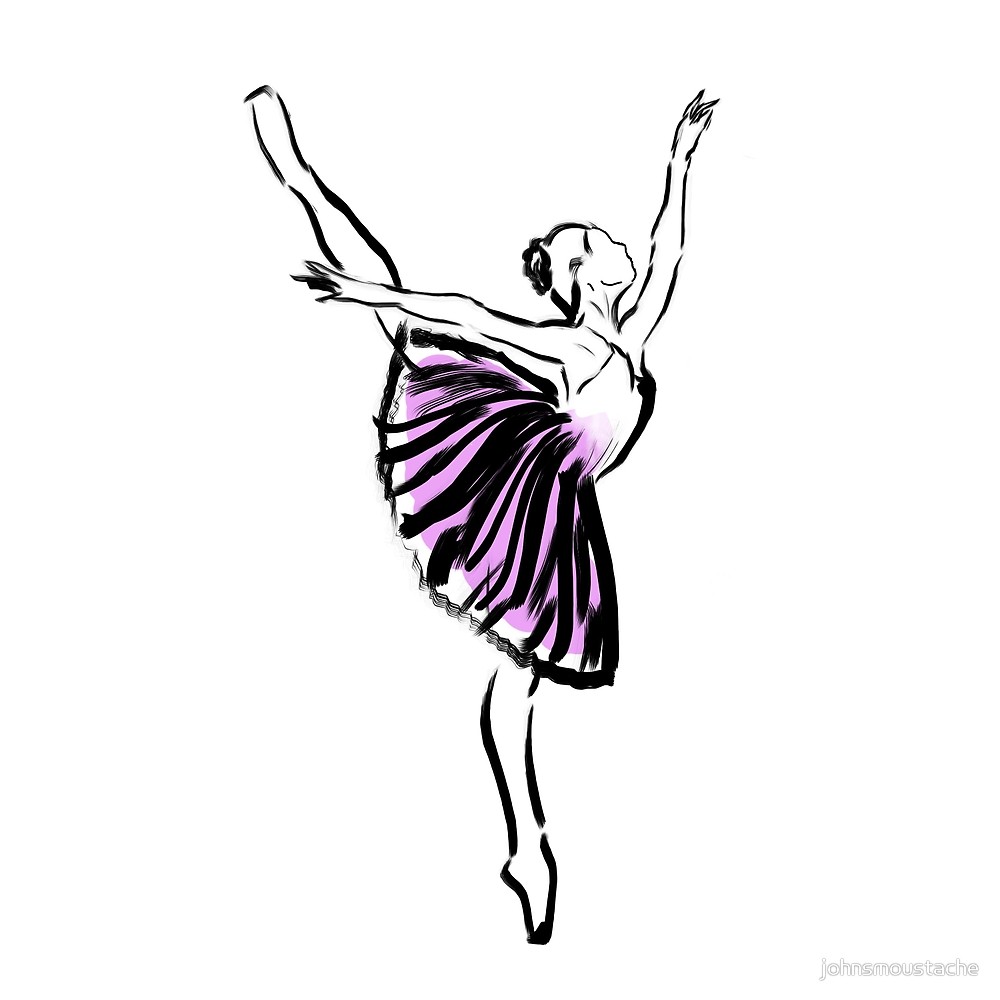 Ballerina Drawing High-Quality