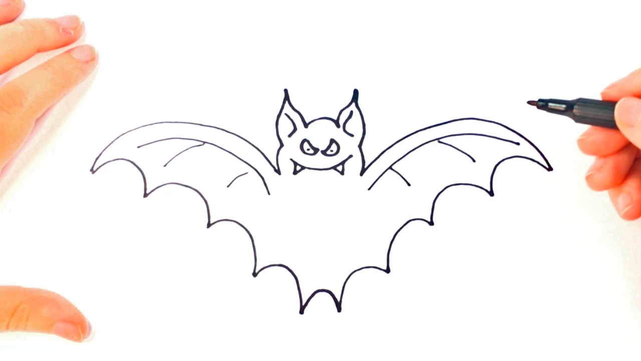 Bat Drawing Beautiful Image