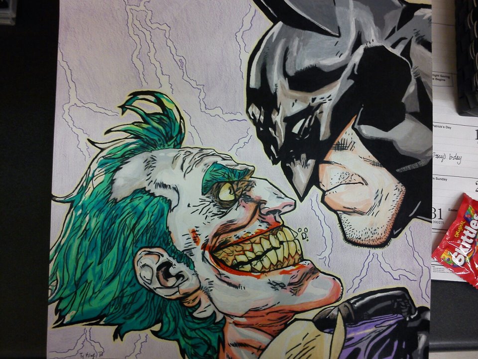 Batman Vs Joker Drawing High-Quality
