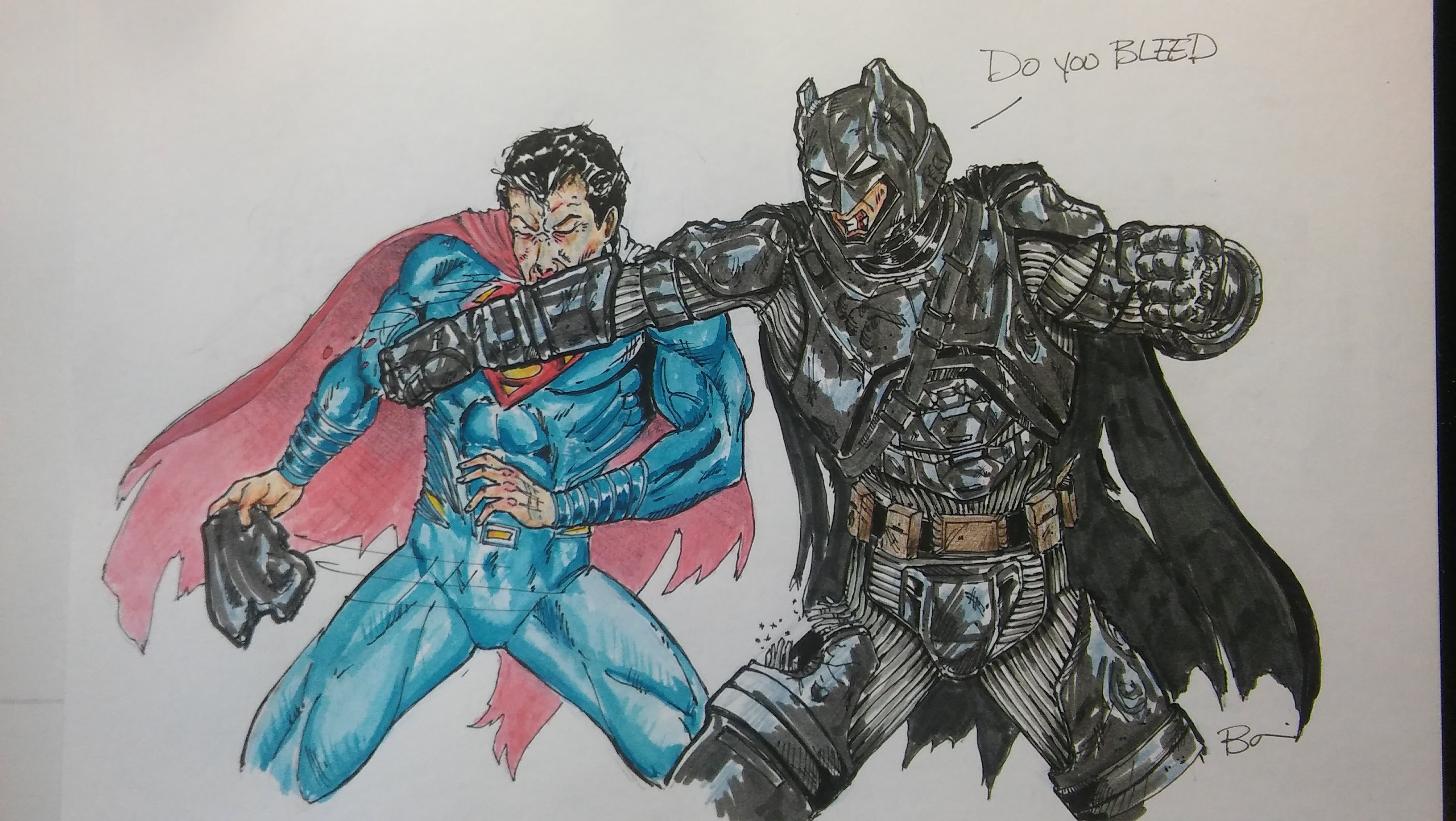 Batman Vs Superman Art Drawing - Drawing Skill