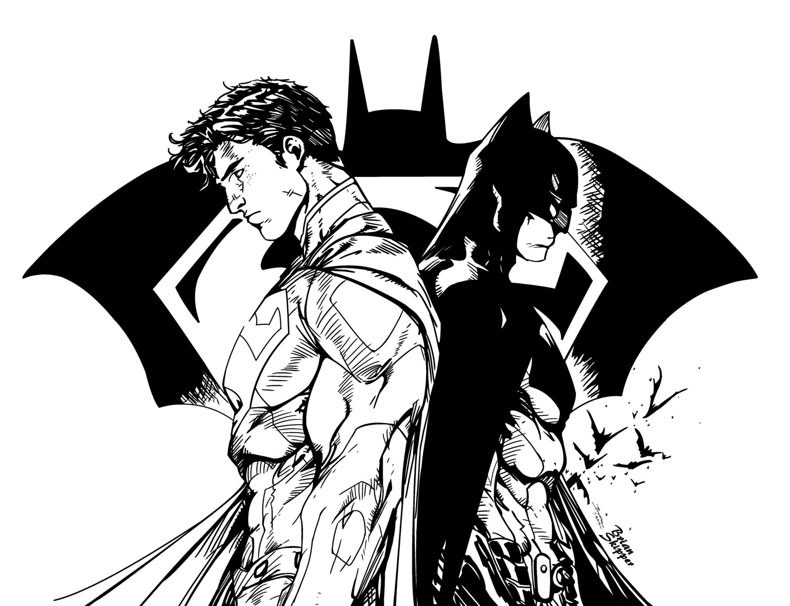 Batman vs Superman Drawing by Simran - Pixels
