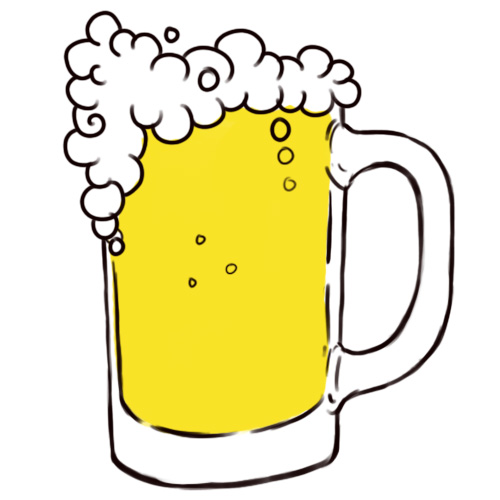 Hand holding a full glass of beer illustration sketch by hand isolation  on a white background male hand with a mug of foamy golden beer the concep  Stock Photo  Alamy
